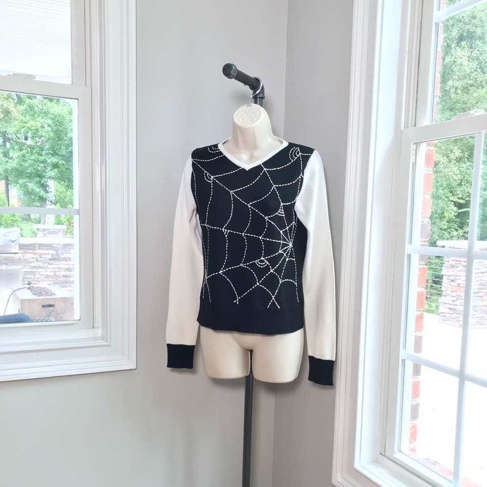 Michael Simon Halloween Sweater Spider Web - Women’s Small - Picture 4 of 9